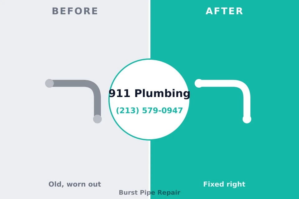 Before and after: plumbing repair Liberty, UT
